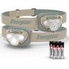 imageEnergizer LED Headlamp PRO 2Pack IPX4 Water Resistant Headlamps HighPerformance Head Light for Outdoors Camping Running Storm Survival LED Light for Emergencies Batteries IncludedGreenTan