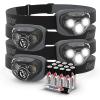 imageEnergizer LED Headlamps PRO260 4Pack IPX4 Water Resistant Headlamps HighPerformance Head Light for Outdoors Camping Running Storm Survival LED Light for Emergencies Batteries Included