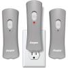 imageEnergizer Weatheready Rechargeable Compact Handheld Light Plugin Rechargeable LED Light Automatic TurnOn Emergency Flashlight Builtin Rechargeable Battery Included 3 CountGray