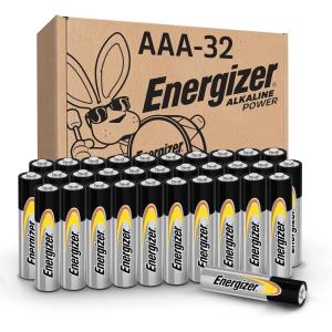 imageEnergizer Alkaline Power AAA Batteries 32 Count Pack of 1 LongLasting Triple A Batteries32 Count Pack of 1