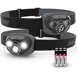 imageEnergizer LED Headlamp PRO 2Pack IPX4 Water Resistant Headlamps HighPerformance Head Light for Outdoors Camping Running Storm Survival LED Light for Emergencies Batteries IncludedMidnight Black