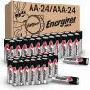 imageEnergizer AA Batteries and AAA Batteries 24 Max Double A Batteries and 24 Max Triple A Batteries Combo Pack 48 Count