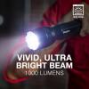 imageEnergizer TacR1000 LED Tactical Flashlight Bright Rechargeable Flashlight for Emergencies and Camping Gear Water Resistant Flashlight USB Included Pack of 1 Black