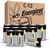 imageEnergizer Alkaline Power C Batteries 12 Pack LongLasting Alkaline C Cell Batteries