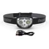 imageEnergizer Rechargeable LED Headlamp Pro400 IPX4 Water Resistant HighPowered Bright LED Multiple Light Modes Best Headlight for Camping Running Outdoors Emergency Light USB IncludedBlack  1 Pack