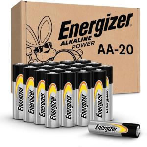 imageEnergizer AA Batteries Alkaline Power Double A Battery Alkaline 32 Count20 Count Pack of 1