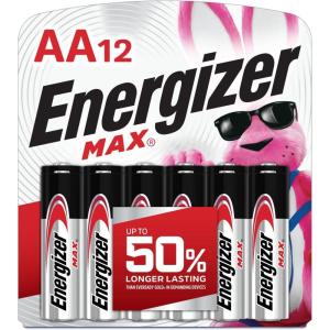 imageEnergizer MAX AA Batteries 12 Pack Double A Alkaline Batteries12 Count Pack of 1