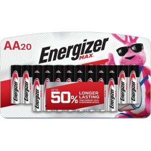 imageEnergizer MAX AA Batteries 12 Pack Double A Alkaline Batteries20 Count Pack of 1