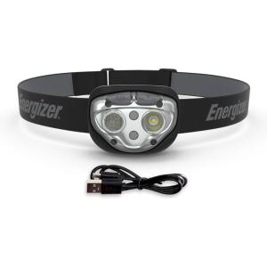 imageEnergizer Rechargeable LED Headlamp Pro400 IPX4 Water Resistant HighPowered Bright LED Multiple Light Modes Best Headlight for Camping Running Outdoors Emergency Light USB IncludedBlack  1 Pack