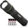 imageEnergizer LED Tactical Flashlight TAC950 Ultra Bright IPX4 Water Resistant Flash Light Rugged Metal Body Manual Focus Batteries Included