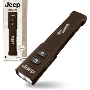 imageEnergizer Jeep Sleek Metal Rechargeable LED Mini Flashlight 1250 Lumens Conveniently Small EDC Flashlight with Portable Design and Durable Metal Construction