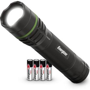 imageEnergizer LED Tactical Flashlight TAC950 Ultra Bright IPX4 Water Resistant Flash Light Rugged Metal Body Manual Focus Batteries Included
