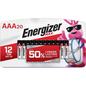 imageEnergizer MAX AAA Batteries 24 Pack Triple A Alkaline Batteries20 Count Pack of 1