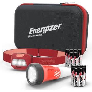 imageEnergizer Preparation Kit Power Outage Kit with 2in1 LED FlashlightLantern Combo 90 lumens LED Headlamp 325 Lumens Backup Batteries and Storage Case