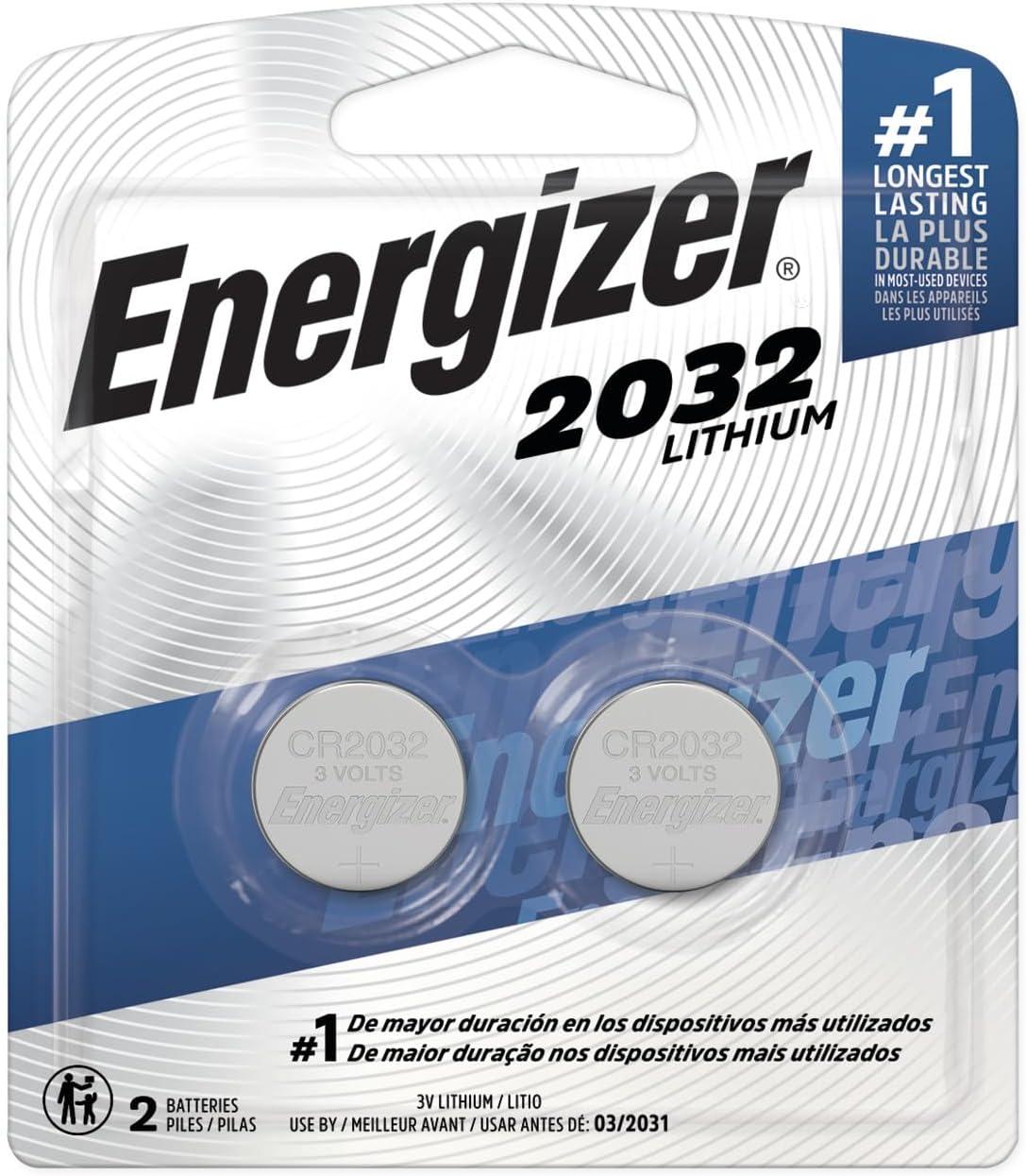 imageEnergizer CR2032 Lithium 3V Coin Batteries for Watches AirTags Key Fobs Small Electronics 10 PackCR2032
