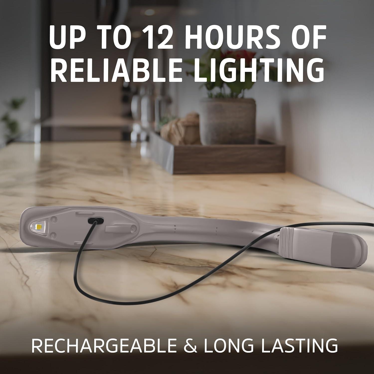 imageEnergizer FlexR LED Rechargeable Book Light for Reading in Bed Reading Light with Warm LED Color LongLasting and Lightweight Tan