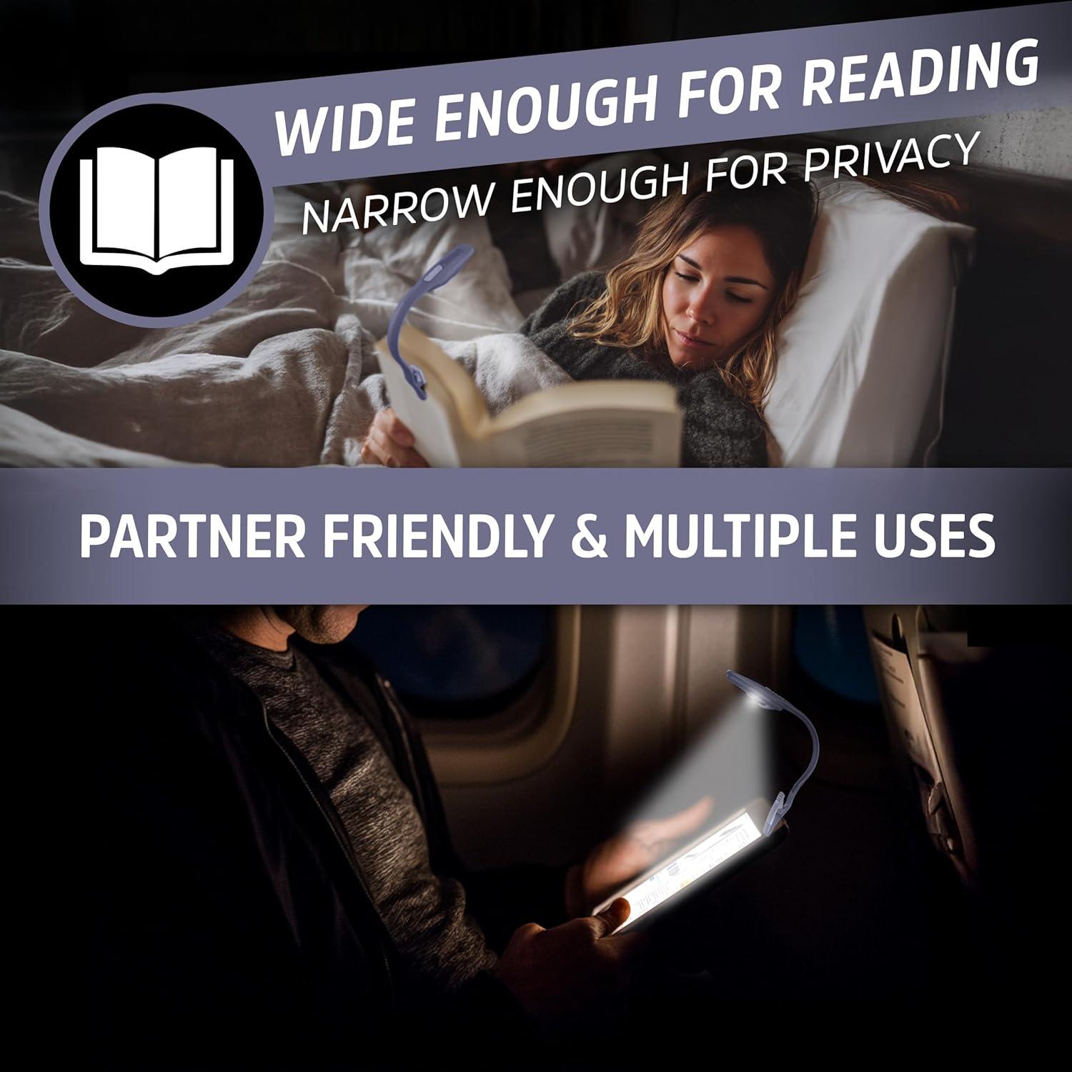 imageEnergizer FlexR LED Rechargeable Book Light for Reading in Bed Reading Light with Warm LED Color LongLasting and LightweightPurple