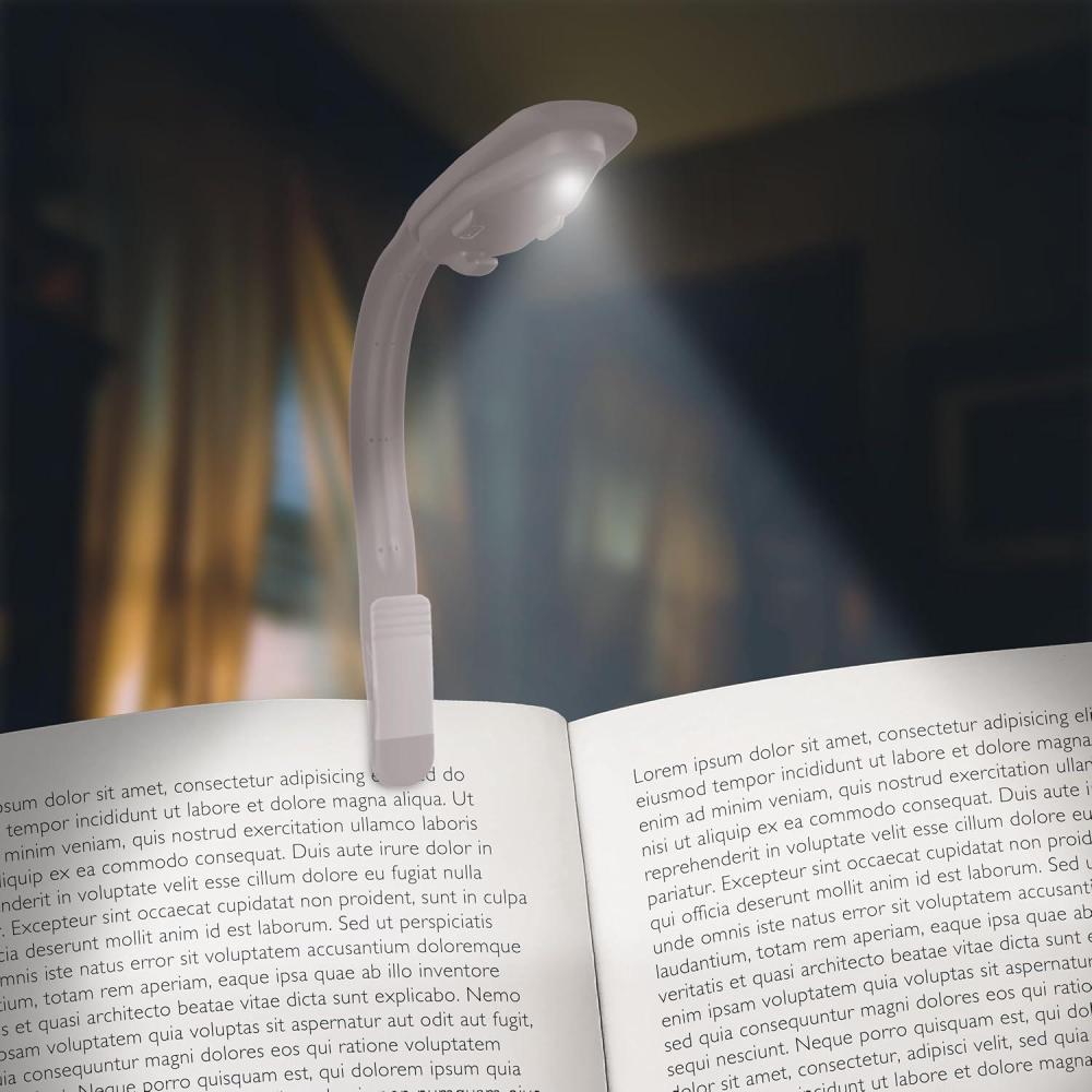 imageEnergizer FlexR LED Rechargeable Book Light for Reading in Bed Reading Light with Warm LED Color LongLasting and Lightweight Tan