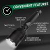 imageEnergizer 10000XTR Rechargeable LED Tactical Flashlight 10000 Lumens Durable Metal Flashlight with Boost Mode for Extreme Brightness
