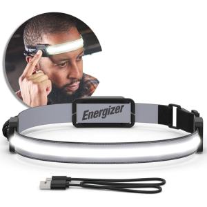 image:imageEnergizer Headlamp Rechargeable S400 LED WideBeam Head Light IPX4 Water Resistant Ultra Bright Headlamps for Camping Outdoors Emergency Power Outage USB Cable Included