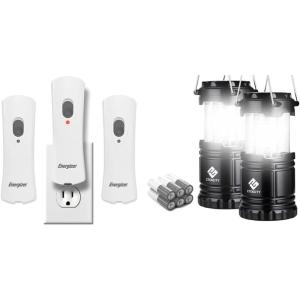 image:imageEnergizer LED Rechargeable Plugin Flashlights 3Pack and Etekcity Camping Lantern Gear Accessories Supplies 2 Pack