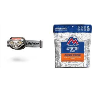 image:imageEnergizer Vision HD LED Headlamp Pack of 1 and Mountain House Chicken Teriyaki with Rice 2 Servings Backpacking Camping Food