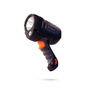 image:imageEnergizer LED Spotlight IPX4 Water Resistant Super Bright LED Spot Light Flashlight ImpactResistant Heavy Duty Durability Powerful Beam Distance Batteries IncludedGrayOrange 600 Lumens