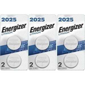 image:imageEnergizer CR2025 Batteries 3V Lithium Coin Cell 2025 Watch Battery 6 Count2 Count Pack of 3