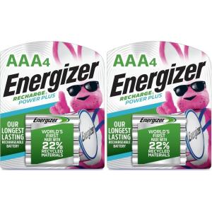 image:imageEnergizer Power Plus Rechargeable AA Batteries 4 Pack Double A Batteries4 COUNT Pack of 2